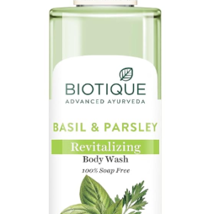 Bodywash BIOTIQUE Basil & Parsley Revitalizing 200ml Ayurvedic recipe 100% Botanical extracts