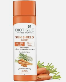 Lotion BIOTIQUE Moisturizer SUN protect Morning Nectar - 100% Advanced Ayurveda Sunscreen ultra protection 30+ SPF UVB 120ml - Image 2