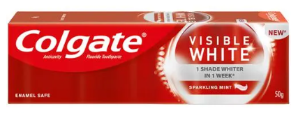 Toothpaste Visible White Sparkling Mint 50gm Colgate