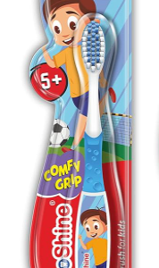 TOOTHBRUSH KIDS COMFY GRIP AGES 5 PLUS DENTOSHINE