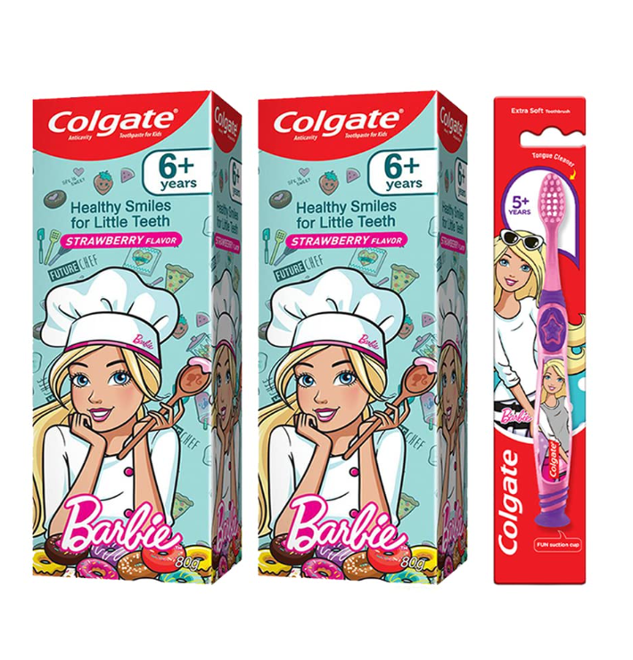 Toothpaste KIDS Barbie Red 80gm - Strawberry flavour