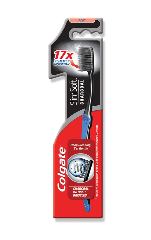 Toothbrush Slimsoft Charcoal single - Colgate